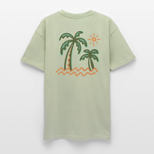T-shirt loose homme - Palm's DNGER - soft salvia 